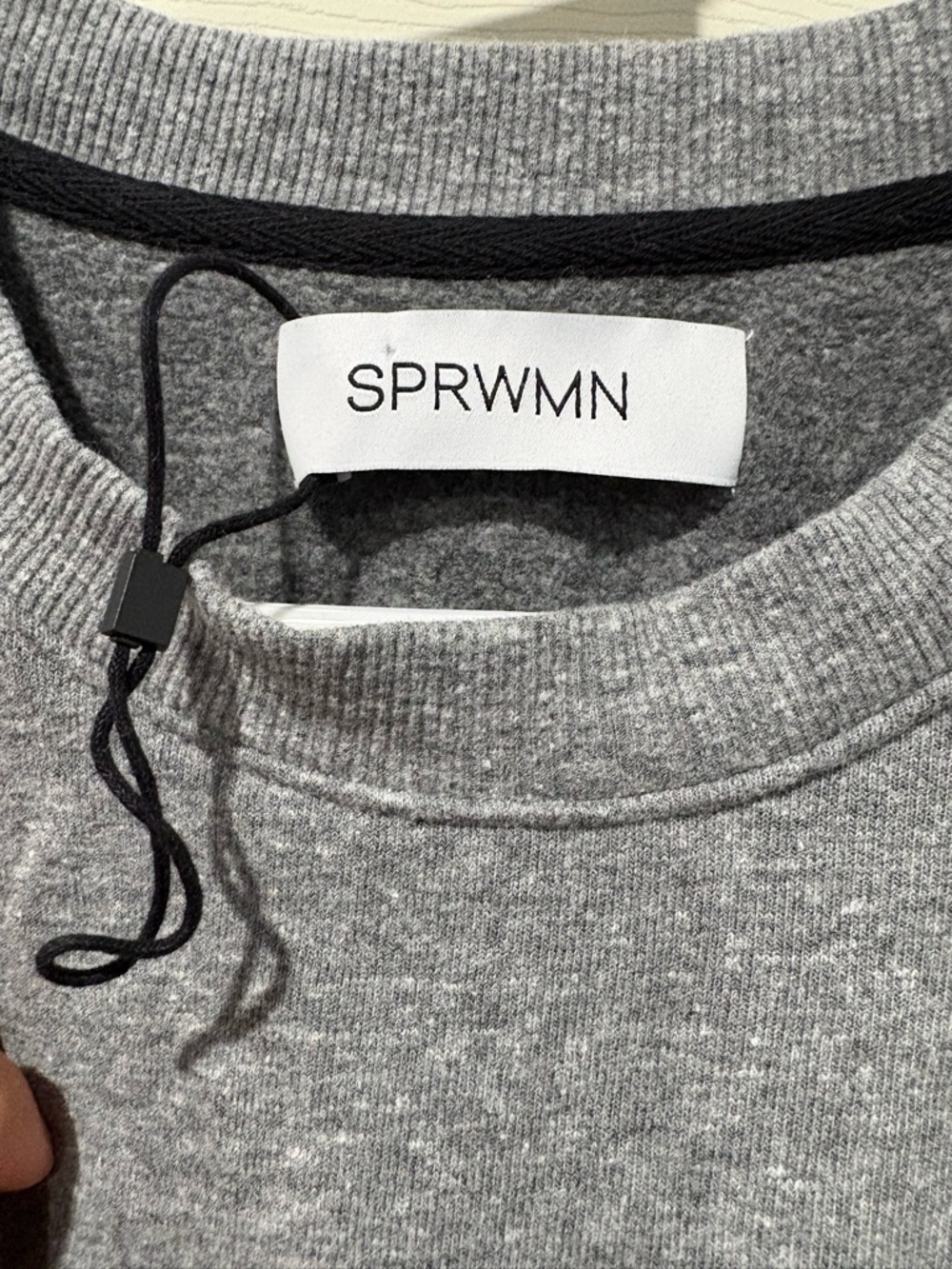 Heather Gray Heart Crewneck Sweatshirt - Casual Pullover - Picture 2 of 4